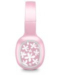 Bežične slušalice Cellularline - MS Basic Shiny Flowers, ružičaste - 2t